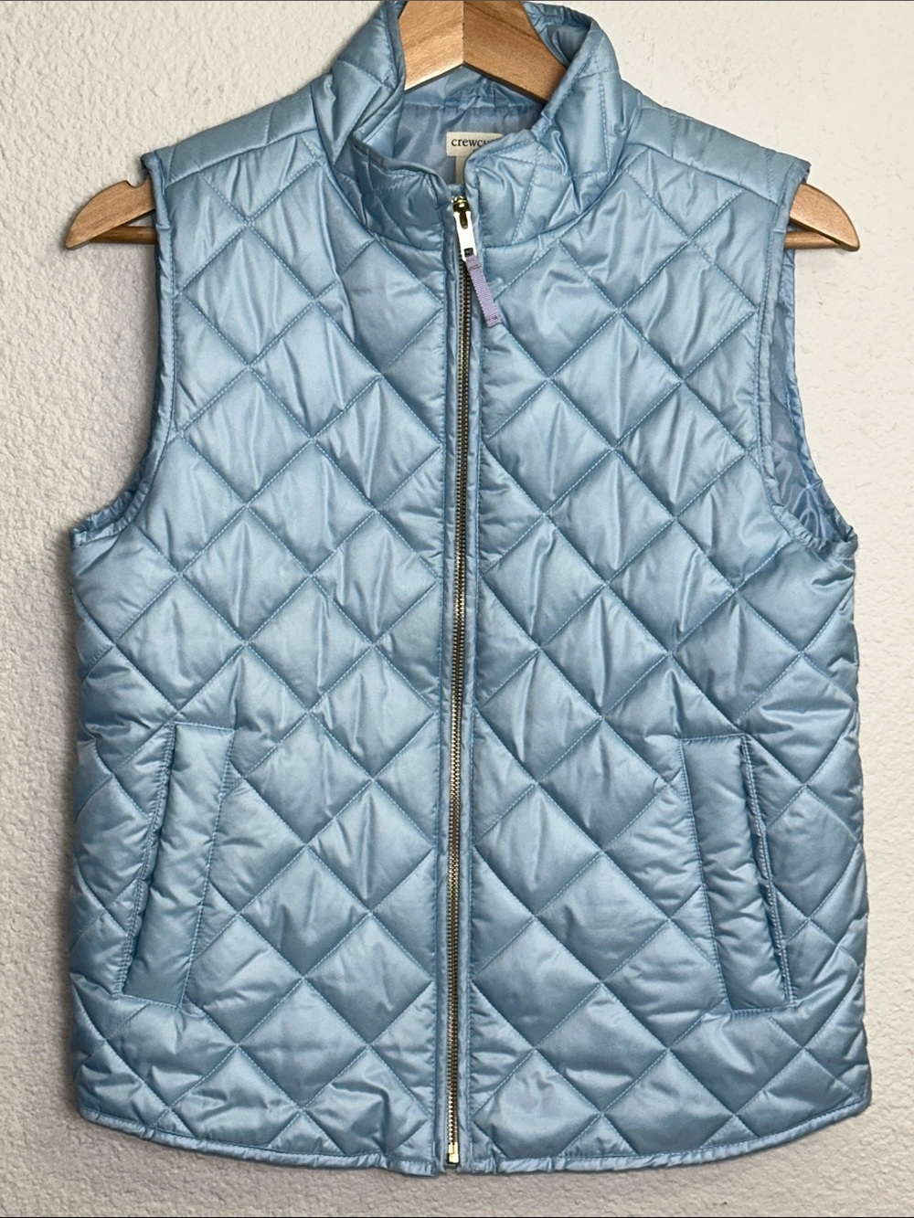 Crewcuts Vest LightWeight Puffer Quilted Full Zip Preppy Blue Youth Girls XL